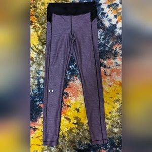 Women's Under Armour Black and Pink Leggings Sz Small